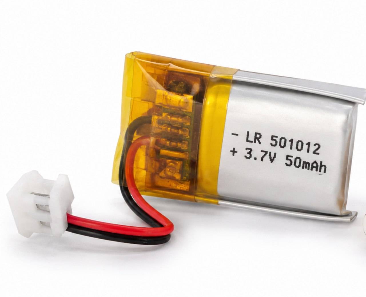 باتری لیتیوم پلیمر 3.7V 50mAh با کانکتور مخصوص