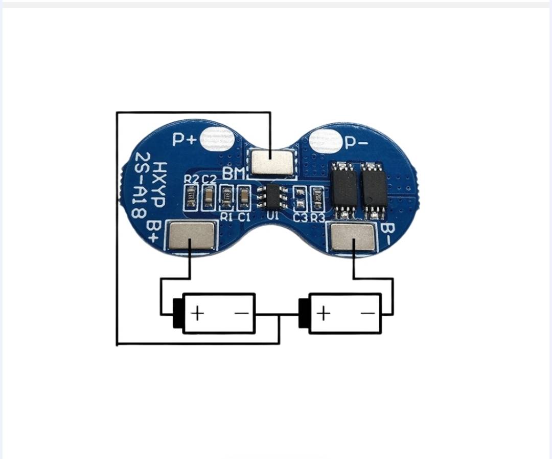 ماژول محافظ شارژ و دشارژ باتری لیتیومی 2 سل 4 آمپر VL1-A0107