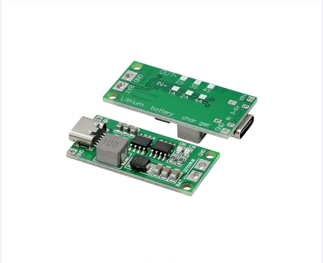 ماژول شارژ باتری لیتیومی 4 سل 4 آمپر با ورودی Type-C